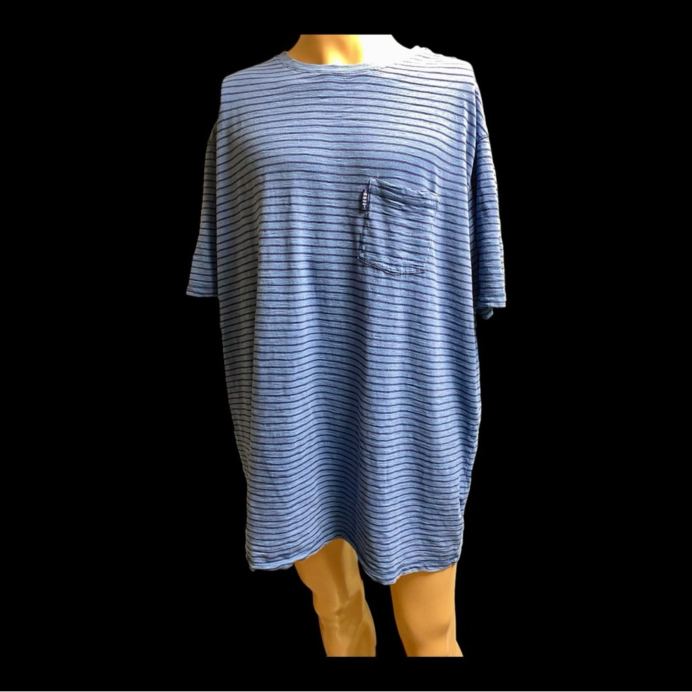 Mens 2XT ROWM striped blue/black shirt